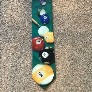 Tie. Pool table balls.